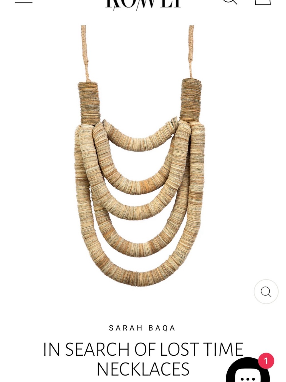 Sarah Baqa Multi-Strand Natural Fiber Statement Necklace